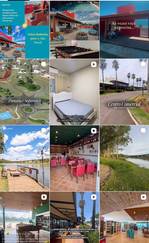 Feed da hospedagem em Ninho Verde II antes da gestão